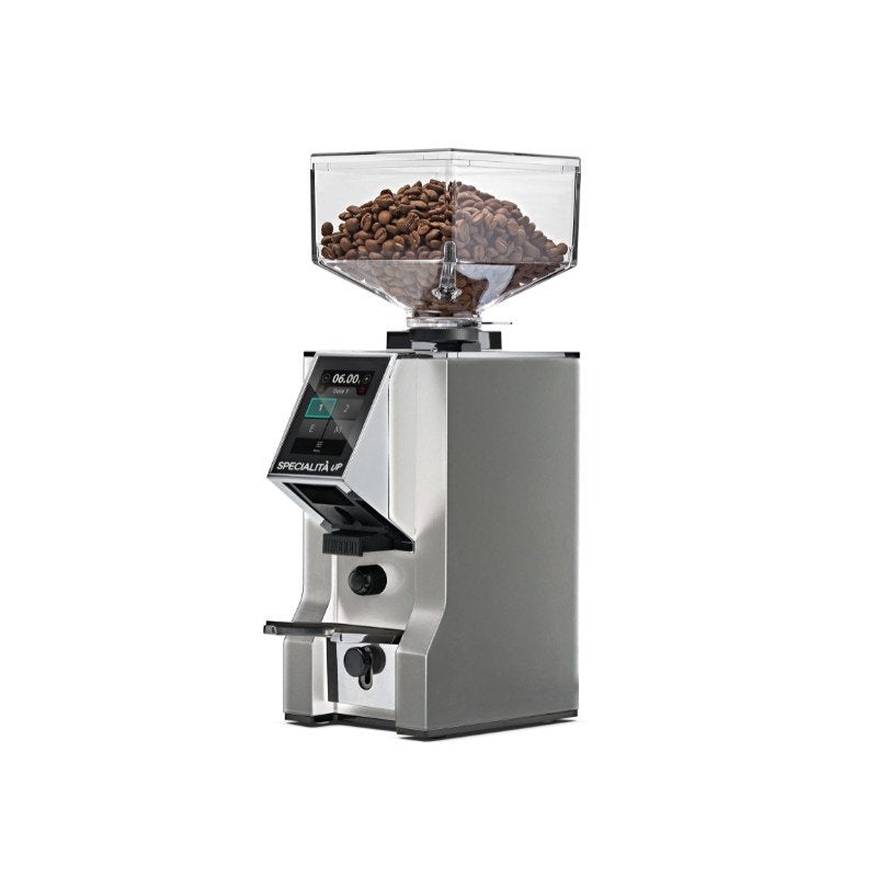 Eureka Mignon Specialità UP coffee grinder in chrome