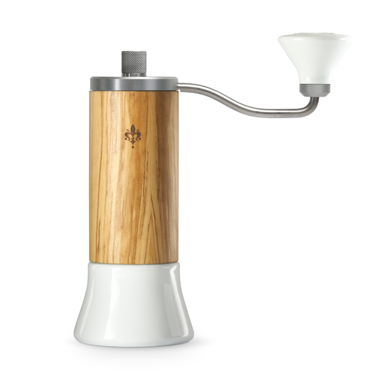 Macinacaffè manuale Eureka Baby in legno d'olivo e ceramica