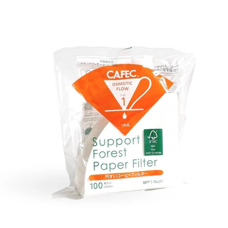 Confezione da 100 filtri di carta conici CAFEC SFP Support Forest, certificati FSC, misura 2 tazze